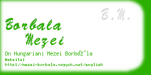 borbala mezei business card